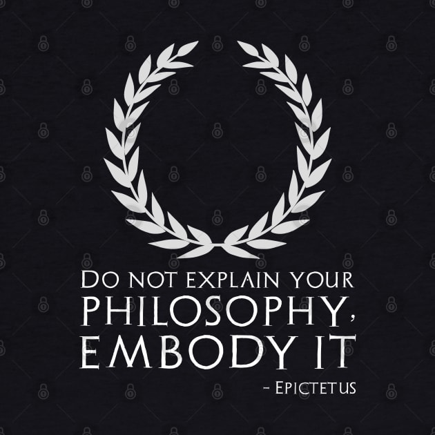 Classical Greek Stoicism Epictetus Quote On Philosophy by Styr Designs